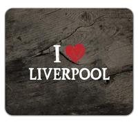 Shopagift I Love Liverpool Mouse Mat Pad Football Music Merseyside 24cm x 19cm