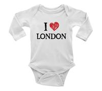 Shopagift I Love London Baby Grow Vest Bodysuit Cultural Capital Finance World City Boys Girls L/S