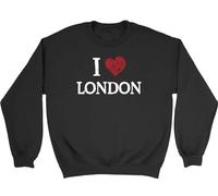 Shopagift I Love London Kids Sweatshirt Cultural Capital Finance World City Jumper Boys Girls Black
