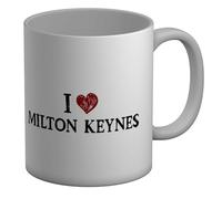 Shopagift I Love Milton Keynes Mug Roundabouts Green Buckinghamshire White 11oz Large Ceramic Cup