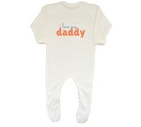 Shopagift I Love My Daddy Baby Grow Romper Suit Love Heart Father's Day Boys Girls Gift White
