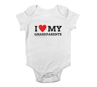 Shopagift I Love My Grandparents Baby Grow Vest Grandad Grandma Bodysuit Gift