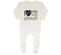 Shopagift I Love My Mummy Lots and Lots Baby Grow Romper Suit Mum Ma Mom Mother's Day Boys Girls White