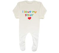 Shopagift I Love My Sister Cute Baby Romper White