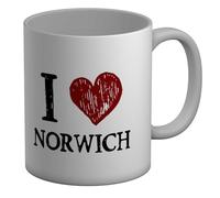 Shopagift I Love Norwich Mug Heritage Historic Cathedrals White 11oz Large Ceramic Cup