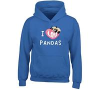 Shopagift I Love Pandas Kids Hoodie Bamboo Panda Lover Gift Hoody Hooded Top