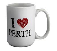 Shopagift I Love Perth Mug Scotland White 15oz Large Ceramic Cup