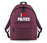 Shopagift I Love Politics Government Laws Backpack Rucksack 18 Litres Capacity - 42cm x 31cm x 21cm
