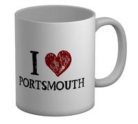 Shopagift I Love Portsmouth Mug Port City Waterfront City White 11oz Large Ceramic Cup