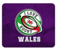Shopagift I Love Rugby Welsh Wales Fan Supporter Mouse Mat Pad 24cm x 19cm