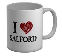 Shopagift I Love Salford Mug Arts and Theatre Manchester White 11oz Large Ceramic Cup