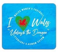 Shopagift I Love Wales Womens Football Unleash the Dragon Mouse Mat Pad 24cm x 19cm