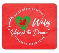 Shopagift I Love Wales Womens Football Unleash the Dragon Mouse Mat Pad 24cm x 19cm
