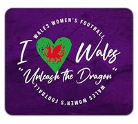 Shopagift I Love Wales Womens Football Unleash the Dragon Mouse Mat Pad 24cm x 19cm