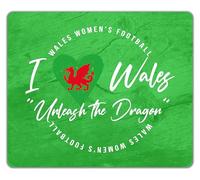 Shopagift I Love Wales Womens Football Unleash the Dragon Mouse Mat Pad 24cm x 19cm