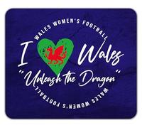 Shopagift I Love Wales Womens Football Unleash the Dragon Mouse Mat Pad 24cm x 19cm