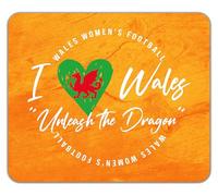 Shopagift I Love Wales Womens Football Unleash the Dragon Mouse Mat Pad 24cm x 19cm