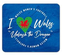 Shopagift I Love Wales Womens Football Unleash the Dragon Mouse Mat Pad 24cm x 19cm