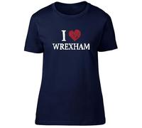 Shopagift I Love Wrexham Womens T-Shirt Wales Welsh Football Ladies Tee