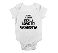Shopagift I Really Really Love My Grandma Baby Grow Vest Bodysuit