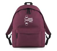 Shopagift I Skate Therefor I Fall Skater Backpack Rucksack 18 Litres Capacity - 42cm x 31cm x 21cm