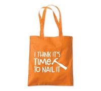 Shopagift I Think It's Time To Nail It Funny DIY Hammer Tote Shopping Beach Bag 10 Litres Capacity - 42cm x 38cm