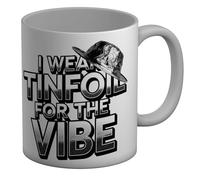 Shopagift I Wear Tinfoil for The Vibe 90's Rave Raving Mug White 11oz Large Ceramic Cup