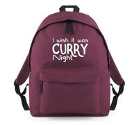 Shopagift I Wish It Was Curry Night Food Spice Indian Backpack Rucksack 18 Litres Capacity - 42cm x 31cm x 21cm