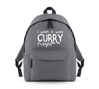 Shopagift I Wish It Was Curry Night Food Spice Indian Backpack Rucksack 18 Litres Capacity - 42cm x 31cm x 21cm