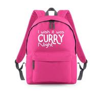 Shopagift I Wish It Was Curry Night Food Spice Indian Backpack Rucksack 18 Litres Capacity - 42cm x 31cm x 21cm