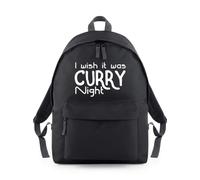 Shopagift I Wish It Was Curry Night Food Spice Indian Backpack Rucksack 18 Litres Capacity - 42cm x 31cm x 21cm