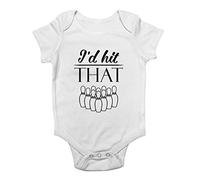 Shopagift I'd Hit That Bowling Baby Vest Bodysuit White