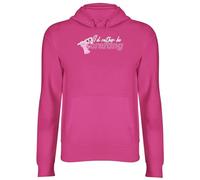 Shopagift I'd Rather be Crafting Hoodie Unisex Glue Scissors Creative DIY Hoody Hooded Top Pink