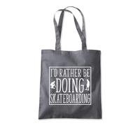 Shopagift I'd Rather be Doing Skateboarding Skate Tote Shopping Beach Bag 10 Litres Capacity - 42cm x 38cm