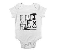 Shopagift If Dad Can't Fix It No One Can DIY Tools Boys and Girls Baby Vest Bodysuit