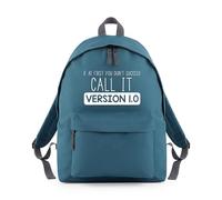 Shopagift If First You Don't Succeed Call It Version 1.0 Backpack Rucksack 18 Litres Capacity - 42cm x 31cm x 21cm