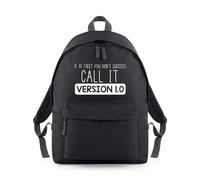 Shopagift If First You Don't Succeed Call It Version 1.0 Backpack Rucksack 18 Litres Capacity - 42cm x 31cm x 21cm