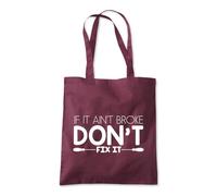 Shopagift If It ain't Broke Don't Fix It DIY Tools Repair Tote Shopping Beach Bag 10 Litres Capacity - 42cm x 38cm