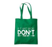 Shopagift If It ain't Broke Don't Fix It DIY Tools Repair Tote Shopping Beach Bag 10 Litres Capacity - 42cm x 38cm