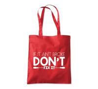 Shopagift If It ain't Broke Don't Fix It DIY Tools Repair Tote Shopping Beach Bag 10 Litres Capacity - 42cm x 38cm