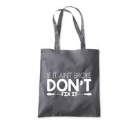 Shopagift If It ain't Broke Don't Fix It DIY Tools Repair Tote Shopping Beach Bag 10 Litres Capacity - 42cm x 38cm