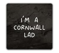 Shopagift I'm a Cornwall Lad 2 Pack Coasters Funny Cornish - 9cm x 9cm