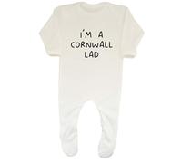 Shopagift I'm a Cornwall Lad Baby Romper Funny Cornish Boys Girls White