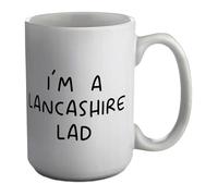 Shopagift I'm a Lancashire Lad Mug Funny Lancastrian White 15oz Large Ceramic Cup