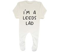 Shopagift I'm a Leeds Lad Baby Grow Romper Suit Funny Loiner Leodian Boys Girls White