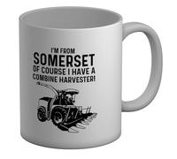 Shopagift I'm from Somerset Mug of Course I Have a Combine Harvester White 11oz Large Ceramic Cup