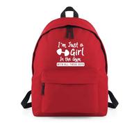 Shopagift I'm Just a Girl With All These Guys In The Gym Backpack Rucksack 18 Litres Capacity - 42cm x 31cm x 21cm