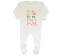 Shopagift I'm Lucky I've Got Two Mums Baby Grow Romper Suit Gift White