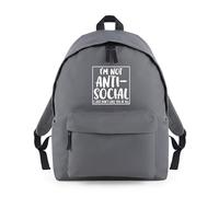 Shopagift I'm Not Anti Social, I Just Don't Like You All Backpack Rucksack 18 Litres Capacity - 42cm x 31cm x 21cm