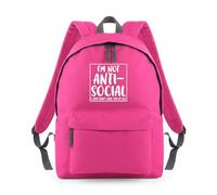 Shopagift I'm Not Anti Social, I Just Don't Like You All Backpack Rucksack 18 Litres Capacity - 42cm x 31cm x 21cm